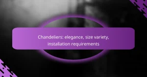 Chandeliers: elegance, size variety, installation requirements