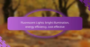 Fluorescent Lights: bright illumination, energy efficiency, cost-effective