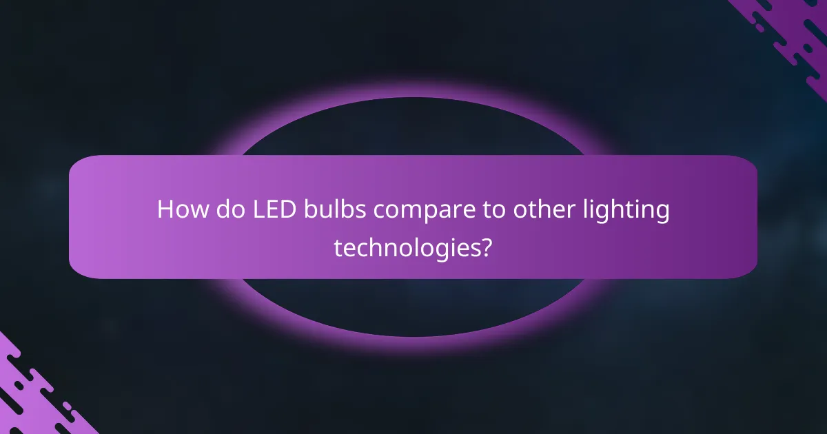 How do LED bulbs compare to other lighting technologies?