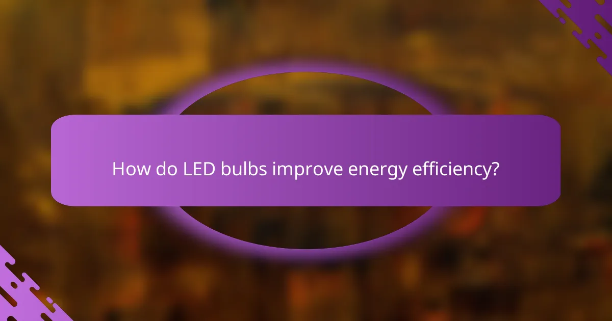 How do LED bulbs improve energy efficiency?