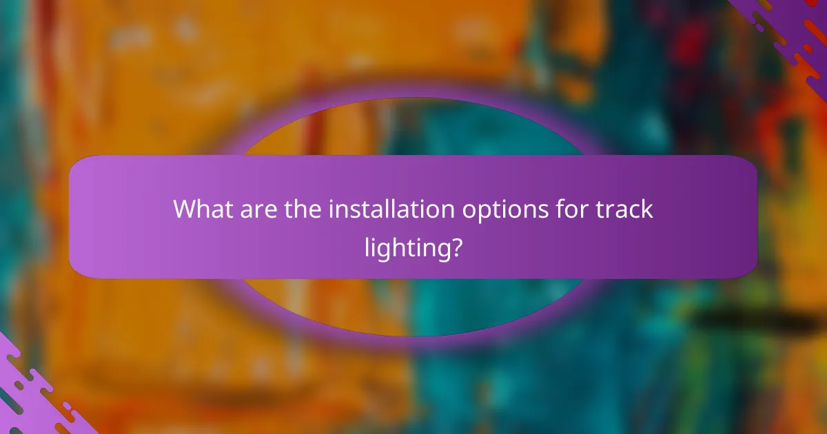 What are the installation options for track lighting?